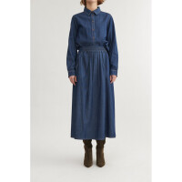 Basic Apparel Damen Rock Bine Long Mid Blue