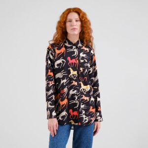 Dedicated Damen Bluse Kosta Mustang Party Black