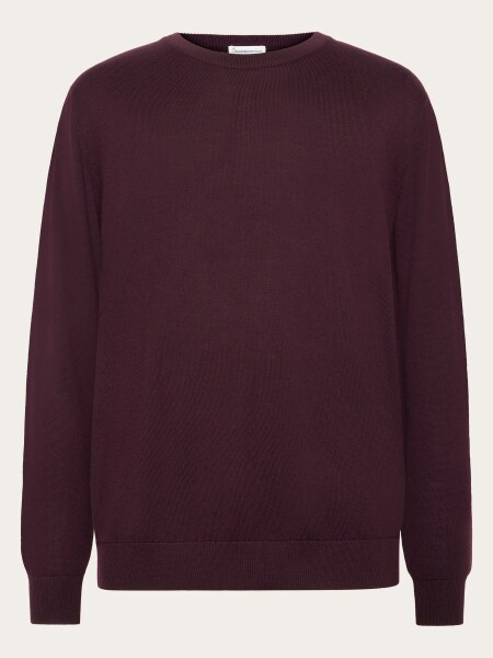 KnowledgeCotton Herren Pullover 1080068 Merino Crew Neck Fig