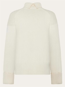 KnowledgeCotton Damen Pullover Organic Cotton Crew Neck 2080099 Egret