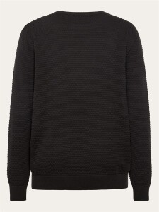 KnowledgeCotton Herren Pullover 1080067 VAGN regular bubble knit crew neck chocolate torte
