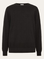 KnowledgeCotton Herren Pullover 1080067 VAGN regular bubble knit crew neck chocolate torte