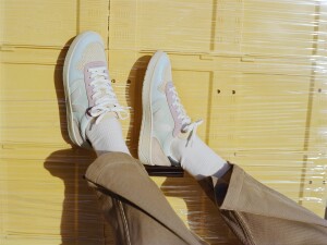 Veja Damen Schuhe V-10 Suede Jade White Multico