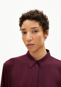 Armedangels Damen Bluse Larisaana LS dark cranberry
