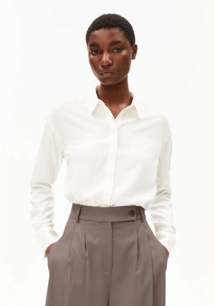 Armedangels Damen Bluse Larisaana LS off white