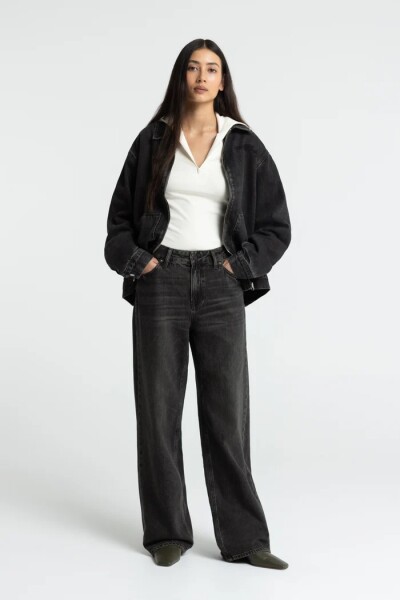 Kings of Indigo Damen Hose Joan Vilma Brown Black Worn
