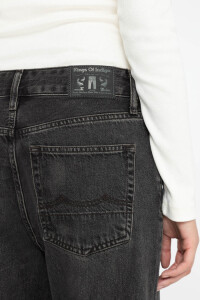 Kings of Indigo Damen Hose Joan Vilma Brown Black Worn