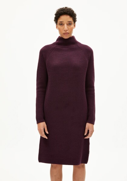 Armedangels Damen Strickleid Millaana Dark Cranberry