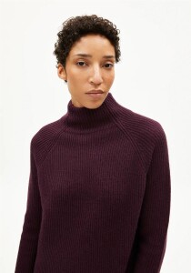 Armedangels Damen Strickleid Millaana Dark Cranberry