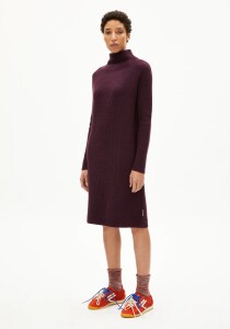 Armedangels Damen Strickleid Millaana Dark Cranberry