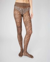 Swedish Stockings Damen Strumpfhose Zadie Zebra Dark Amber