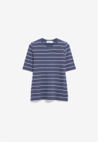 Armedangels Damen T-Shirt Jaanisara Fine Stripe nightshadow-oatmilk