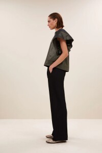 by bar Damen Bluse Vina metallic gold