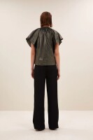 by bar Damen Bluse Vina metallic gold