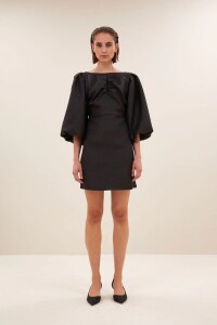 by bar Damen Kleid Mimi Bubble jet black