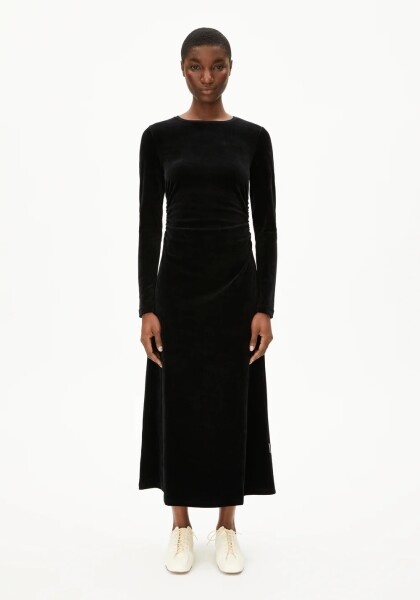 Armedangels Damen Kleid Adaaja Velvet black