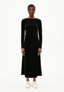 Armedangels Damen Kleid Adaaja Velvet black