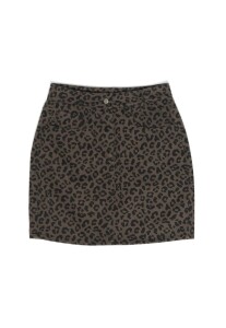 Mazine Damen Rock printed mini chocolate brown
