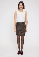 Mazine Damen Rock printed mini chocolate brown