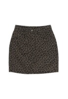 Mazine Damen Rock printed mini chocolate brown