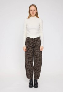 Mazine Damen Jeans Barrel printed chocolate brown