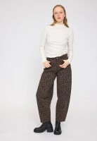 Mazine Damen Jeans Barrel printed chocolate brown
