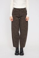 Mazine Damen Jeans Barrel printed chocolate brown