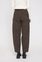 Mazine Damen Jeans Barrel printed chocolate brown