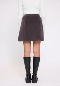 Mazine Damen Rock Corduroy Mini eggplant