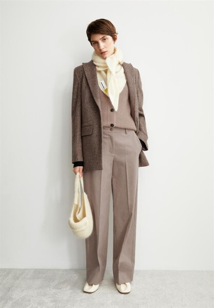Armedangels Damen Hose LEANDRAA HANDAAS pure-walnut cream