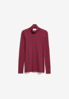 Armedangels Damen Longsleeve Grazilianaa Stripes tinted navy-candy apple