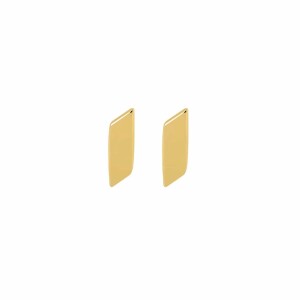 Juulry Damen Ohrstecker E-002G Flat Bar Stud Gold
