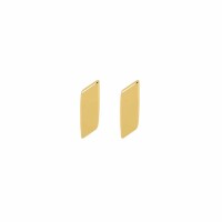 Juulry Damen Ohrstecker E-002G Flat Bar Stud Gold