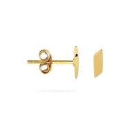 Juulry Damen Ohrstecker E-002G Flat Bar Stud Gold