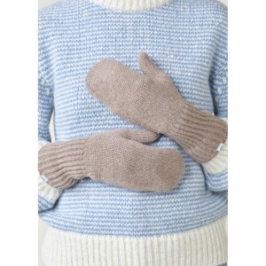 Klitmoller Collective Damen Handschuhe Mittens Knit Sand
