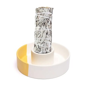 Phoenix Import Keramik Smudge-Halter weiß/ocker