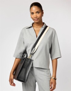 O My Bag Gurtband Striped Webbing Strap black & white...