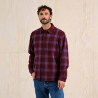 Dedicated Herren Hemd Rute Flannel Shadow Check Fig Red