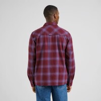 Dedicated Herren Hemd Rute Flannel Shadow Check Fig Red