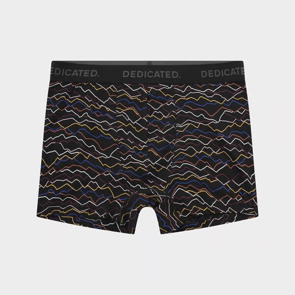 Dedicated Herren Boxershort Kalix Line Mountains Black