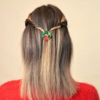 Coucou Suzette Haarspange Weihnachtskranz