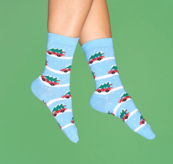 Coucou Suzette Unisex Socken Weihnachtsauto
