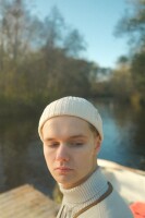 WOOLISH Unisex Mütze Raju merino white