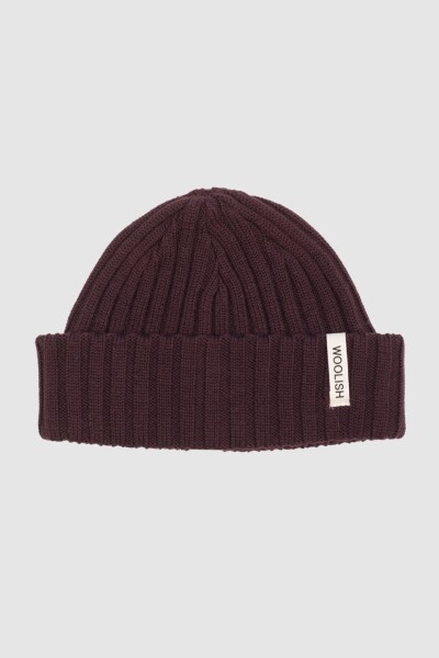 WOOLISH Unisex Mütze Raju Dark Purple