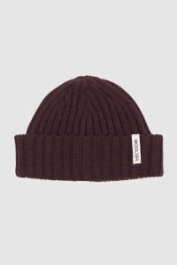 WOOLISH Unisex Mütze Raju Dark Purple