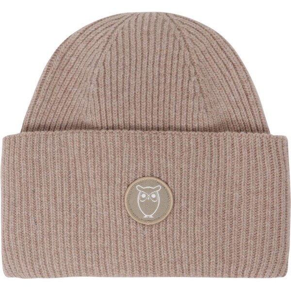 KnowledgeCotton UNISEX Mütze Wool Badge Beanie 2210005 kelp melange