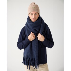 KnowledgeCotton UNISEX Mütze Wool Badge Beanie 2210005 kelp melange