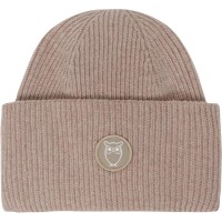 KnowledgeCotton UNISEX Mütze Wool Badge Beanie 2210005 kelp melange