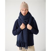 KnowledgeCotton UNISEX Mütze Wool Badge Beanie 2210005 kelp melange