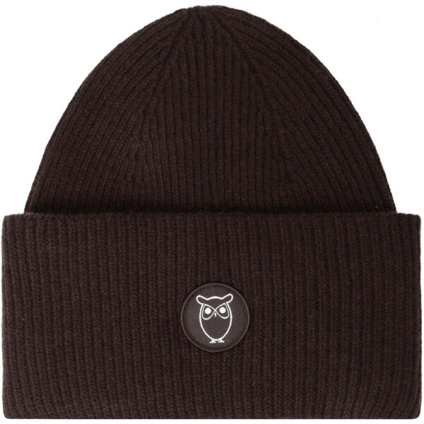 KnowledgeCotton UNISEX Mütze Wool Badge Beanie 2210005 chocolate torte